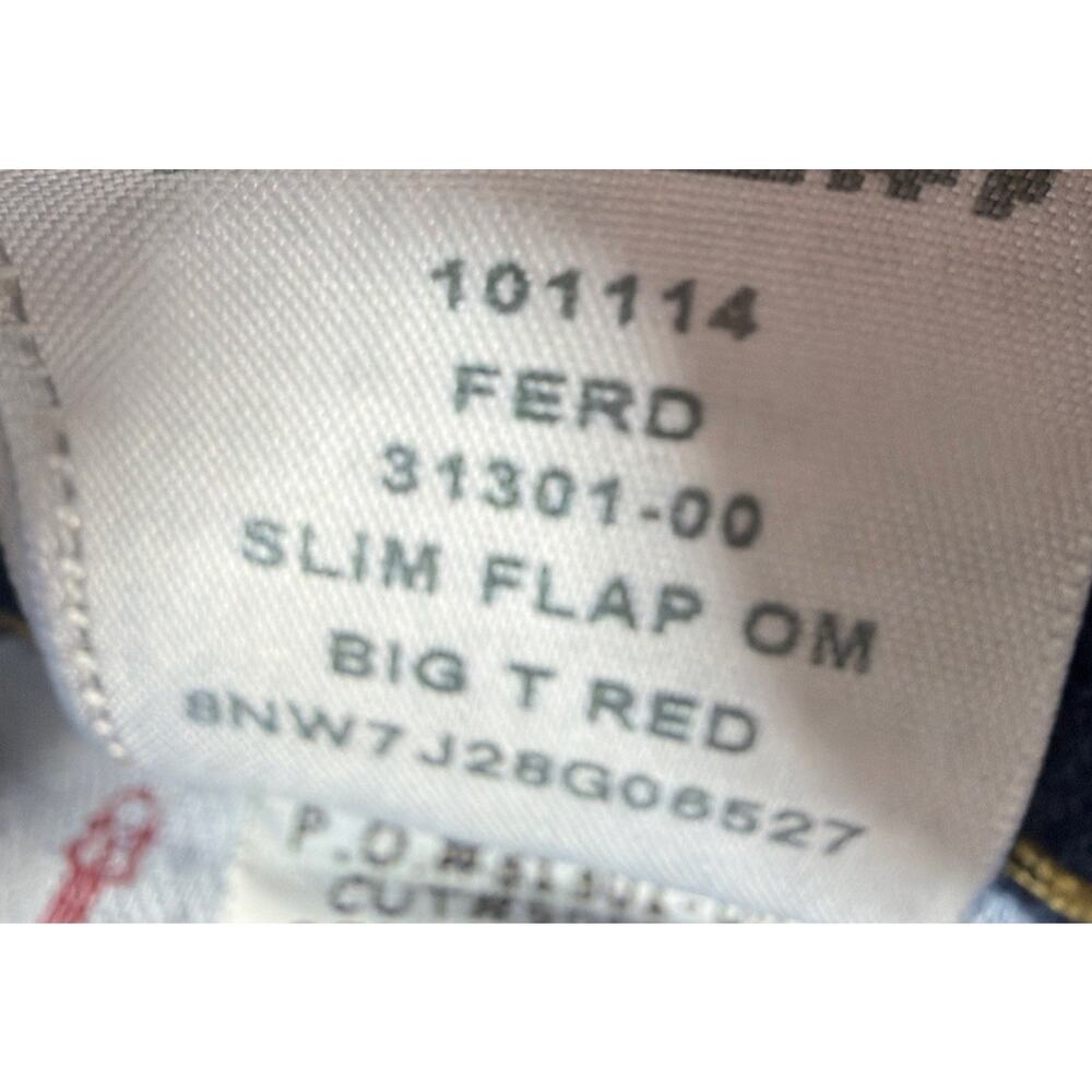 True Religion World Tour 32x32 Ultra Indigo Slim Flap Big T Mens Jeans Excellent - Picture 4 of 9